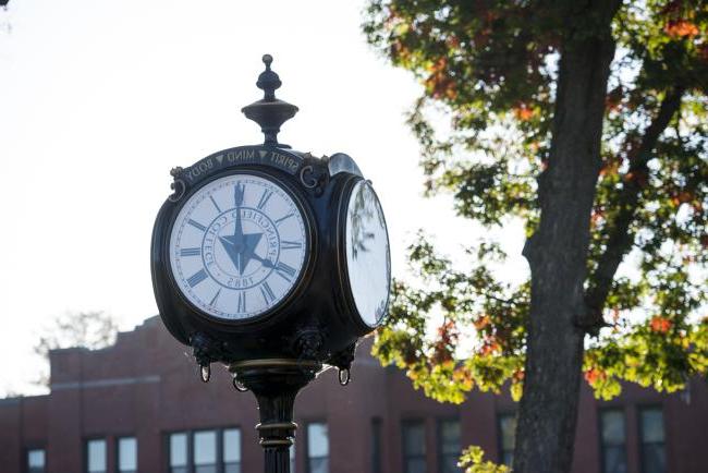 Clock on the Springfield College green